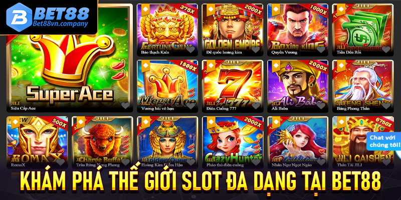 Khám phá thế giới slot game đa dạng và hấp dẫn tại Bet88